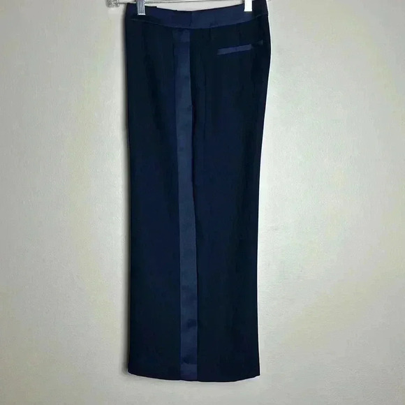 Boden Pants Wide Leg 6P Tuxedo Cropped Navy Trousers Work Business Office Slacks - Picture 3 of 13